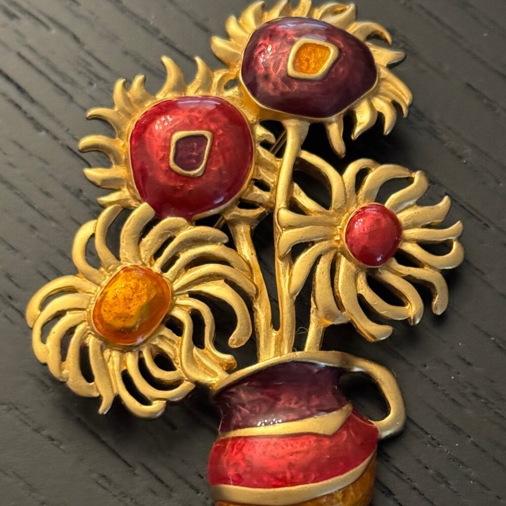 Vintage Avon Impressionist's Flower Pin